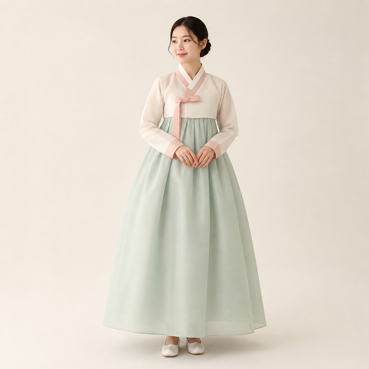 노방 홑한복 세트